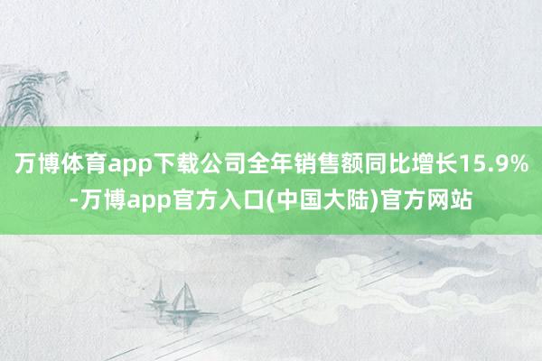 万博体育app下载公司全年销售额同比增长15.9%-万博app官方入口(中国大陆)官方网站