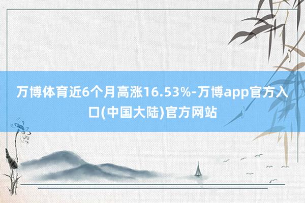 万博体育近6个月高涨16.53%-万博app官方入口(中国大陆)官方网站