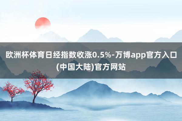 欧洲杯体育日经指数收涨0.5%-万博app官方入口(中国大陆)官方网站