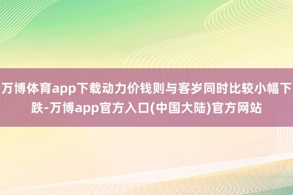 万博体育app下载动力价钱则与客岁同时比较小幅下跌-万博app官方入口(中国大陆)官方网站